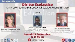 Diritto Scolastico: il TFA conseguito in Romania è valido anche in Italia